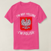 T-shirt Je ne hurle pas im polonaise drôle Pologne citatio (Design devant)