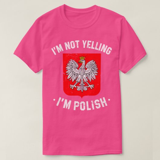 T-shirt Je ne hurle pas im polonaise drôle Pologne citatio (Design devant)