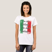 T-shirt Je ne hurle pas Je ne suis qu'italien - drapeau it (Devant entier)