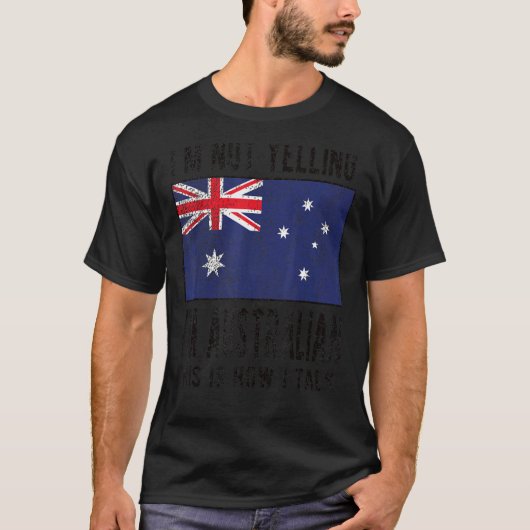 T-shirt Je ne hurle pas Je suis Australien Australie Drape (Devant)