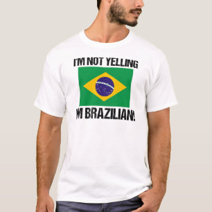 T-shirt Je ne hurle pas Je suis Brésil Pays Drapeau Brésil