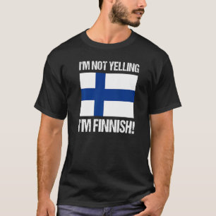 T-shirt Je ne hurle pas Je suis finlandais Pays Drapeau Fi
