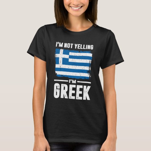 T-shirt Je ne hurle pas je suis grec (Devant)