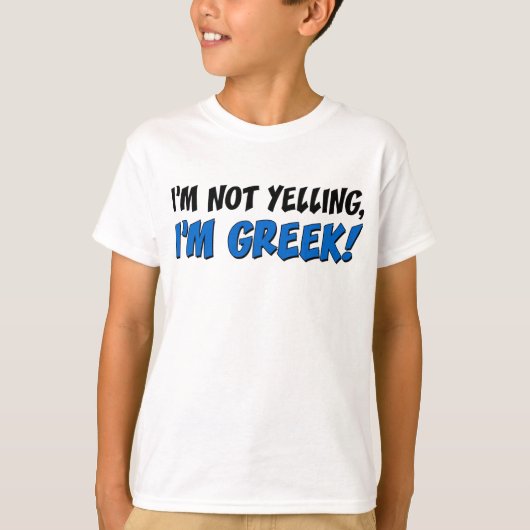 T-shirt Je ne hurle pas je suis grec (Devant)