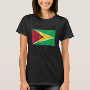 T-shirt Je ne hurle pas Je suis Guyanais Guyana Drapeau Gu