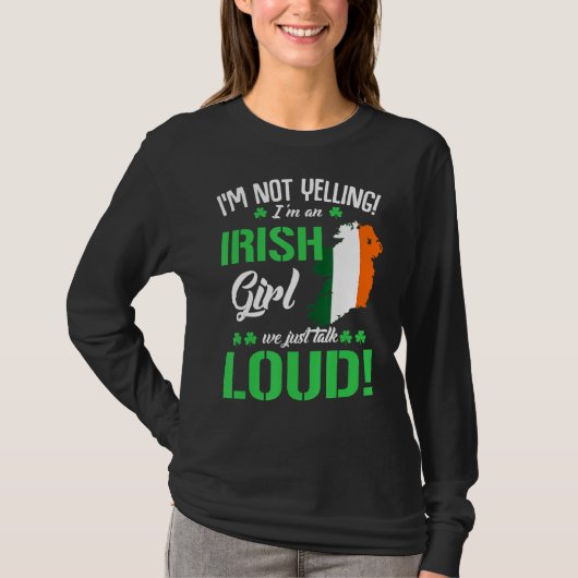 T-shirt Je ne hurle pas Je suis irlandais Funny St Patrick (Devant)