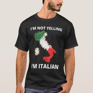 T-shirt Je ne hurle pas Je suis Italien Amusant Italie Pla