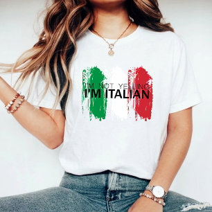 T-shirt Je ne hurle pas, je suis Italien drôle Italie T-Sh