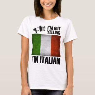 T-shirt Je ne hurle pas, je suis Italien Funny Italie Prid