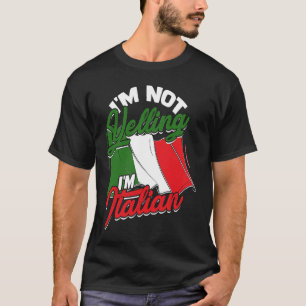 T-shirt Je ne hurle pas Je suis Italien Italie Pâtes et To