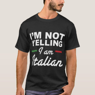 T-shirt Je ne hurle pas Je suis Italien - Italien