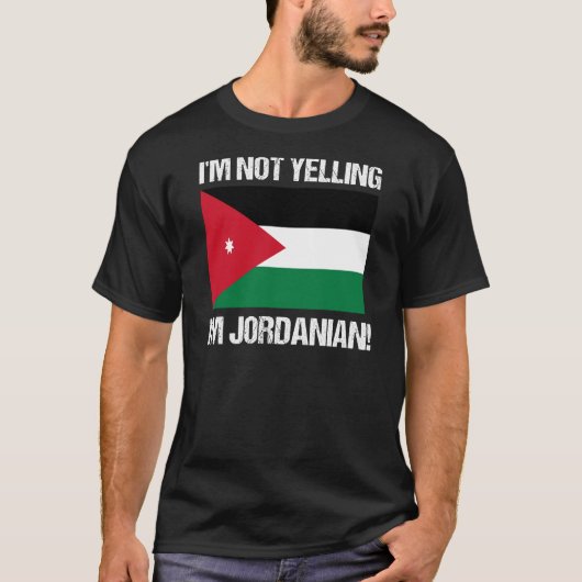 T-shirt Je ne hurle pas je suis un drapeau jordanien Jorda (Devant)