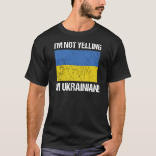 T-shirt Je ne hurle pas le drapeau ukrainien Ukraine