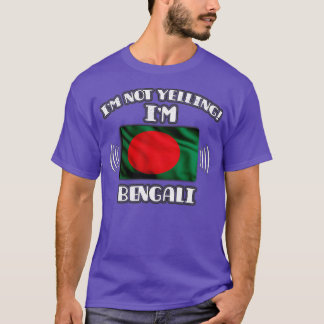 T-shirt Je ne hurle pas un cadeau en bengali pour le benga