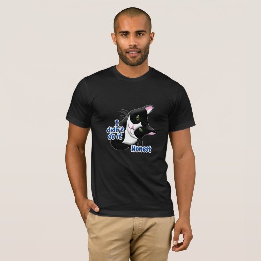 T-shirt Je ne l'ai pas fait, Chat (Devant entier)