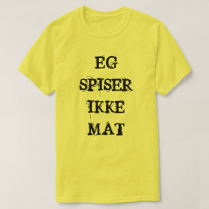 T-shirt Je ne mange pas de nourriture en jaune norvégien