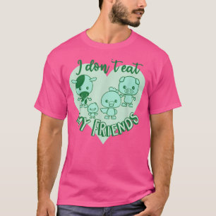 T-shirt Je ne mange pas mes amis mignons animaux végétarie