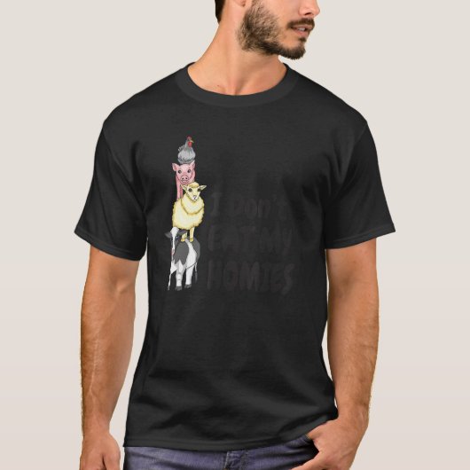 T-shirt Je ne mange pas mes maisons Vegan végétarien 1 (Devant)