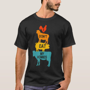 T-shirt Je ne mange pas mes maisons Vegan végétarien Vegan