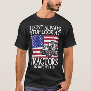 T-shirt Je ne m'arrête pas toujours pour regarder les trac