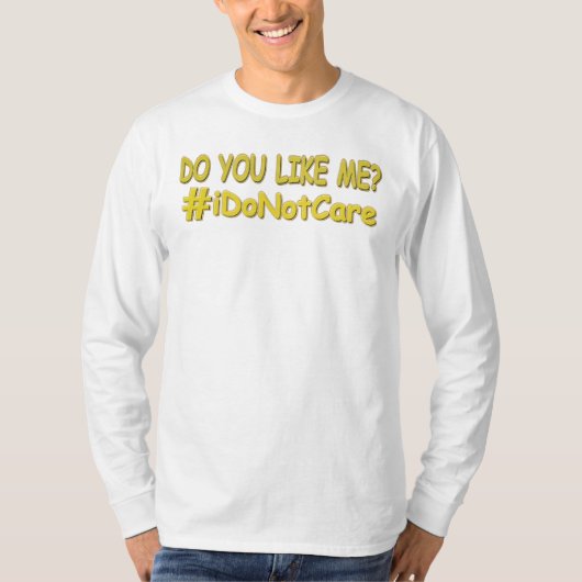 T-shirt "Je Ne M'En Soucie Pas" Mignonne Conception D'Expr (Devant)
