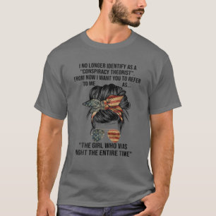 T-shirt Je Ne M'Identifie Plus Comme Un Théoriste Conspira