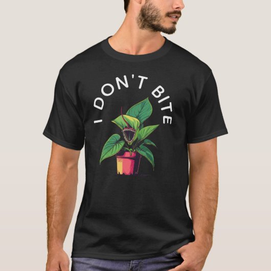 T-shirt Je ne mords pas Drôle Venus Flytrap (Devant)