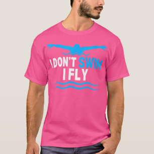 T-shirt Je ne nage pas, je vole, nageur drôle, natation