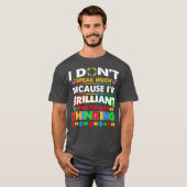 T-shirt Je Ne Parle Pas Beaucoup De Brillant Autisme Autis (Devant entier)