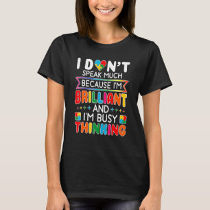 T-shirt Je ne parle pas beaucoup de génie de l'autisme hom