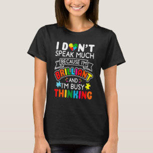 T-shirt Je ne parle pas beaucoup de génie de l'autisme hom
