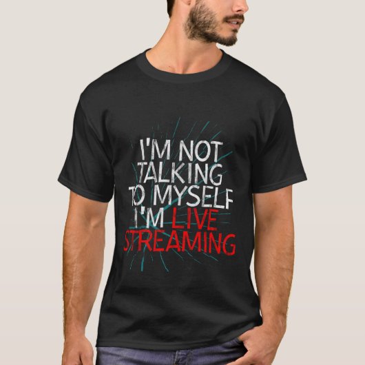 T-shirt Je ne parle pas Je diffuse en direct (Devant)