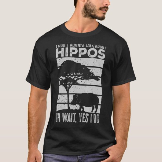 T-shirt Je ne parle pas toujours d'Hippopotame (Devant)