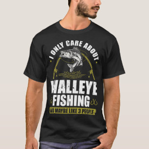 T-shirt Je ne parle que de Walleye Fishing