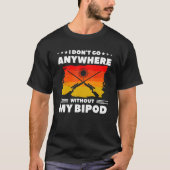 T-shirt Je ne pars nulle part sans mon Bipod Coyote Huntin (Devant)