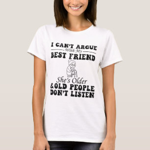 T-shirt Je ne peux pas discuter avec ma meilleure amie, el
