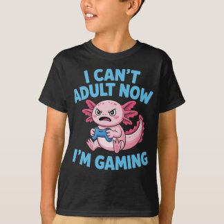 T-shirt Je ne peux pas être adulte maintenant je joue à de