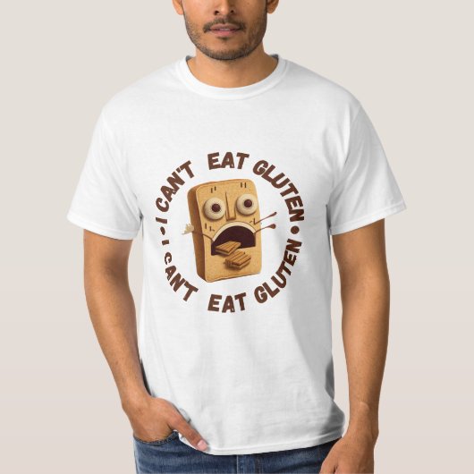 T-shirt Je ne peux pas manger de gluten (Devant)