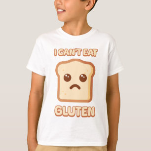 T-shirt Je ne peux pas manger de gluten ! Carton de pain m