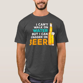 T-shirt Je Ne Peux Pas Marcher Sur L'Eau Mais Je Peux Stag