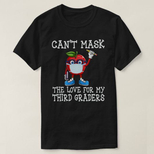 T-shirt Je ne peux pas masquer l'amour pour mon professeur (Design devant)