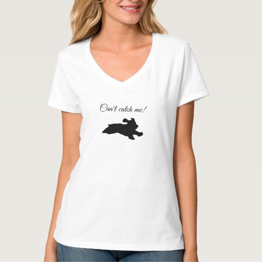 T-shirt Je ne peux pas me rattraper ! (Devant)