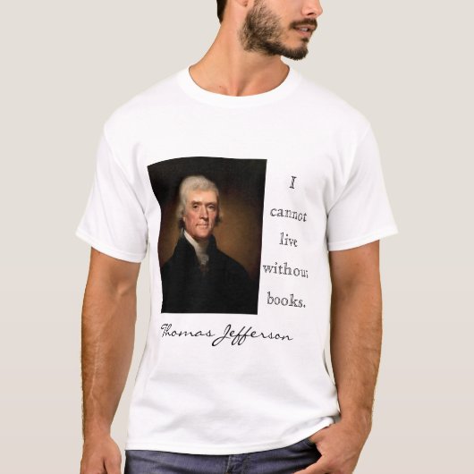 T-shirt Je ne peux pas vivre sans livres (Devant)