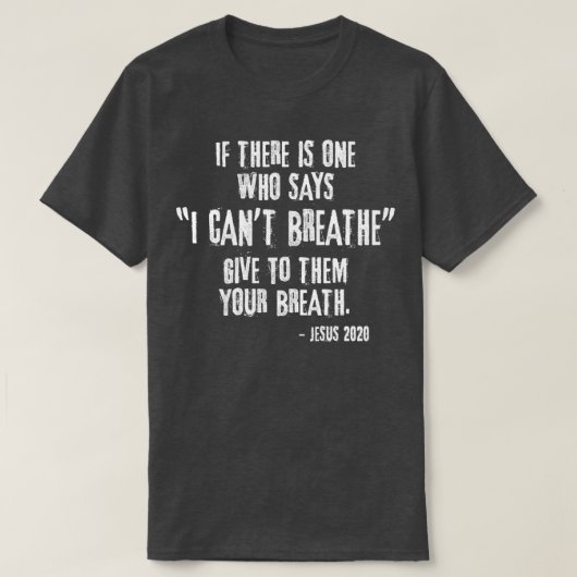 T-shirt Je Ne Peux Respirer Le Texte Léger (Design devant)