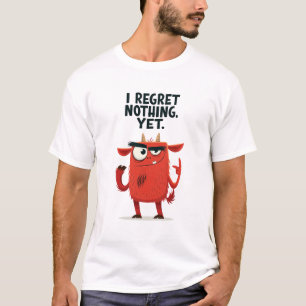 T-shirt Je ne regrette rien encore Chèvre Caractère Drôle