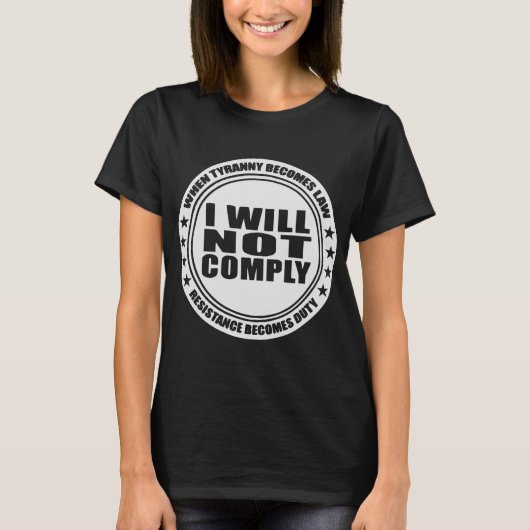 T-shirt Je Ne Respecterai Pas #USAPatriotGraphics © (Devant)
