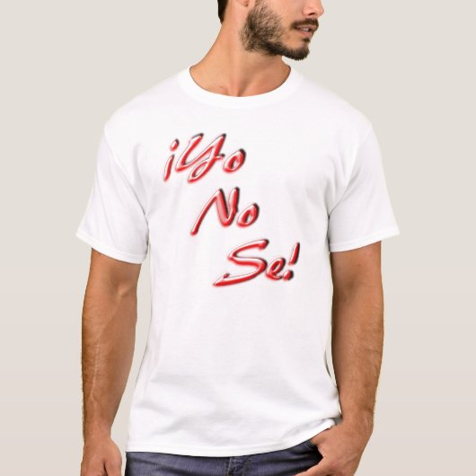 T-shirt Je ne sais pas (Devant)