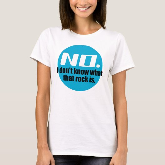 T-shirt Je ne sais pas ce qu'est ce rocher (bleu) (Devant)