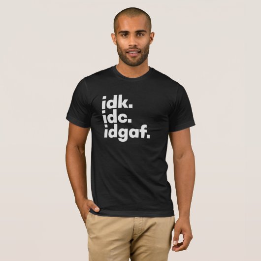 T-shirt Je ne sais pas Funny dire un message caché (Devant entier)