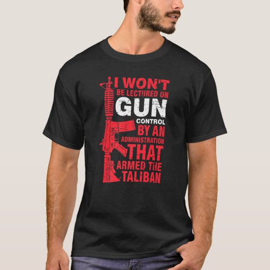T-shirt Je ne serai pas sermonné sur le contrôle des armes (Devant)